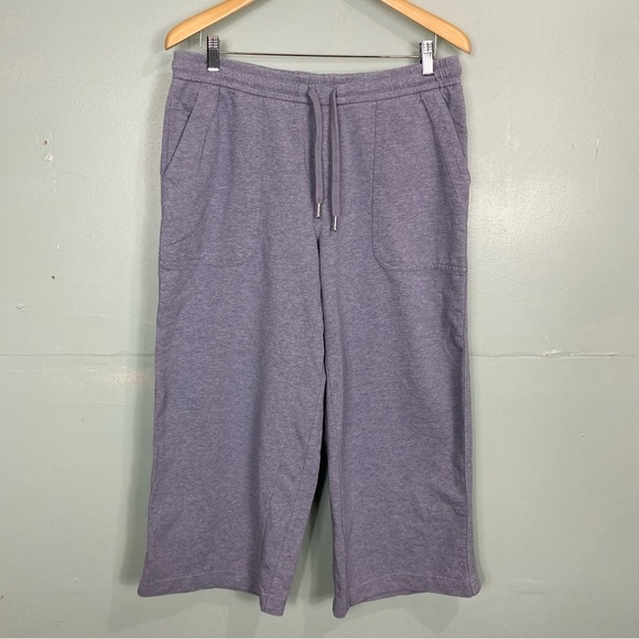 Athleta Pants - Athleta Sz 12 Farallon Heathered Wide Leg Crop Pants 657551‎